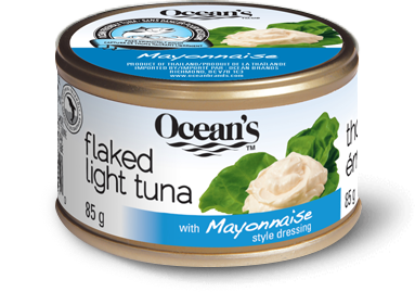 One can of Ocean's Flavoured Flaked Light Tuna with Mayonnaise