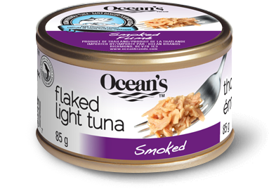 One can of Ocean's Flavoured Smoked Flaked Light Tuna