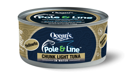 One can of Ocean's Pole and Line Chunk Light Yellowfin Tuna