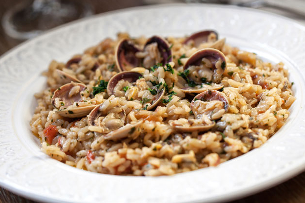 Risotto aux palourdes et au fromage romano