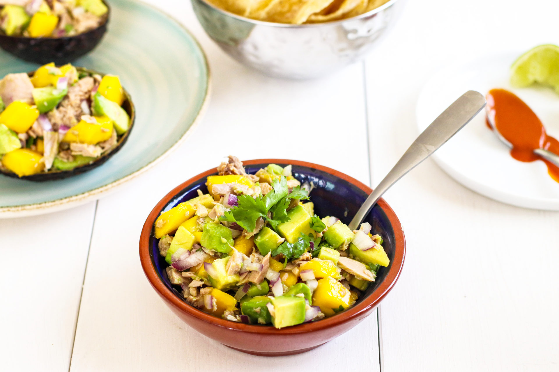 Cheater Tuna Ceviche Avocado Boats