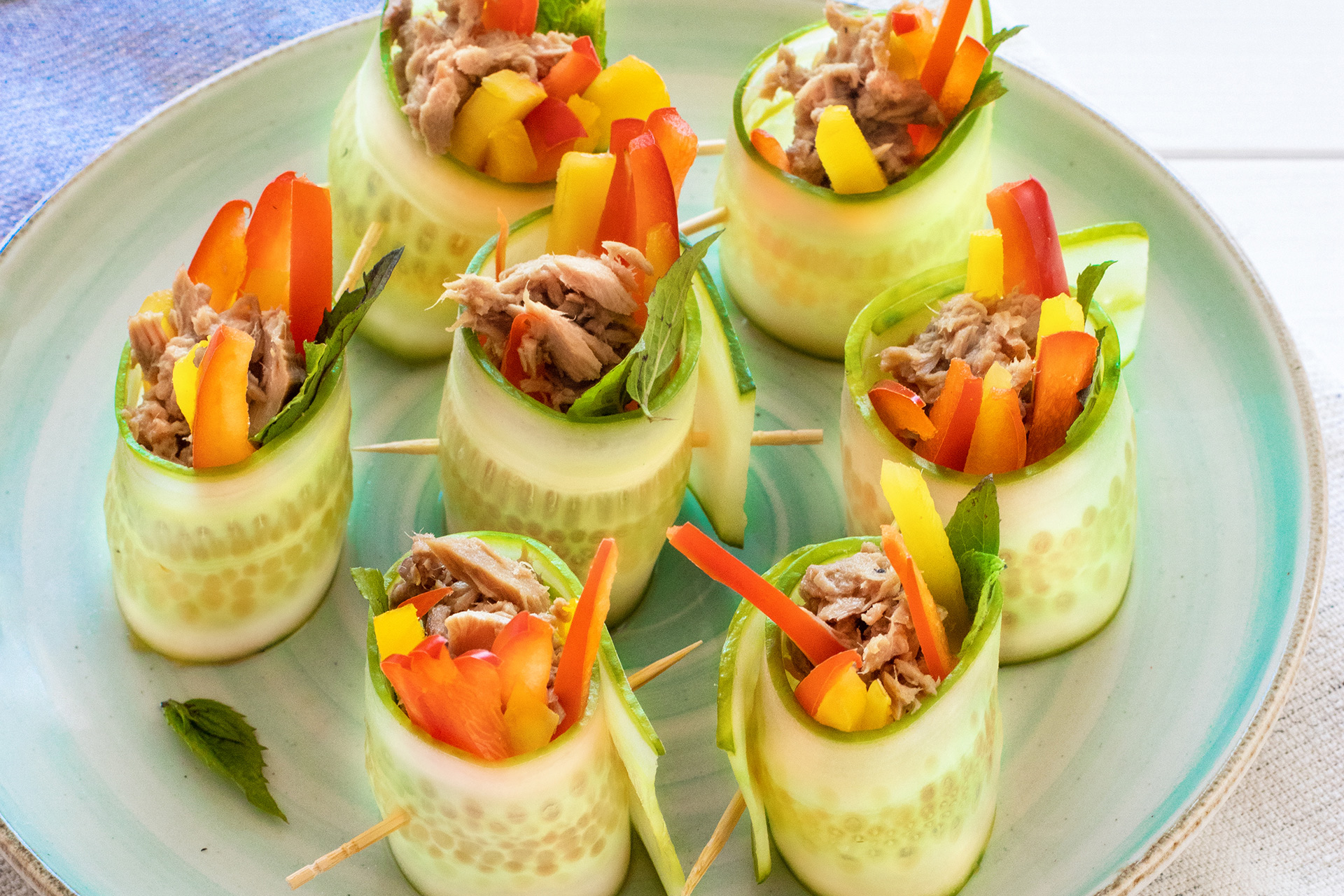 Tuna Cucumber Roll Ups | Ocean's