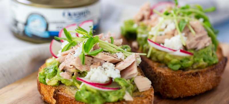 High Protein Tuna Avocado Toast