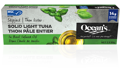 Solid Light Tuna in Basil Infused Oil Ocean s